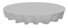 Grey Round Linen Tablecloth